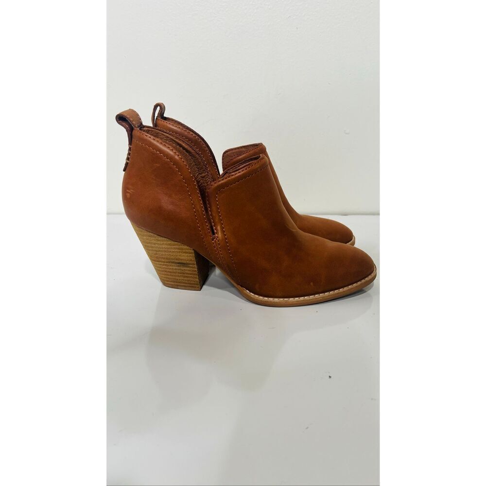 Jeffrey Campbell Rosalee Tan Brown Leather Ankle Boots Sz 8